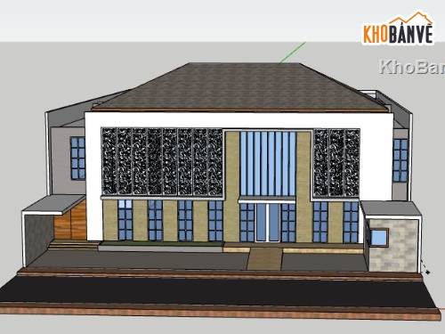 Biệt thự 1 tầng,model su biệt thự 1 tầng,biệt thự 1 tầng file su,sketchup biệt thự 1 tầng,biệt thự 1 tầng sketchup