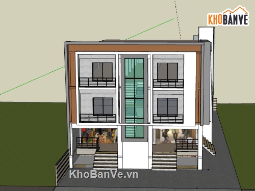 Biệt thự 3 tầng,model su biệt thự 3 tầng,file su biệt thự 3 tầng,biệt thự 3 tầng sketchup,sketchup biệt thự 3 tầng