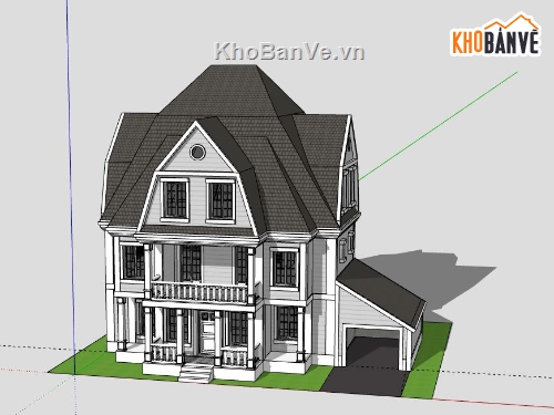 Biệt thự 3 tầng,Biệt thự 3 tầng file sketchup,file sketchup biệt thự 3 tầng,biệt thự 3 tầng sketchup,model su biệt thự 3 tầng