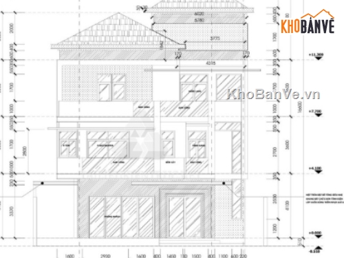 biệt thự 3 tầng,cad biệt thự 3 tầng,biệt thự 3 tầng cad