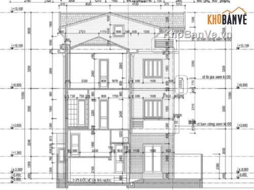 Biệt thự 3 tầng,cad biệt thự 3 tầng,file cad biệt thự 3 tầng,biệt thự 3 tầng cad