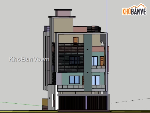 Biệt thự 4 tầng,model su biệt thự 4 tầng,file su biệt thự 4 tầng