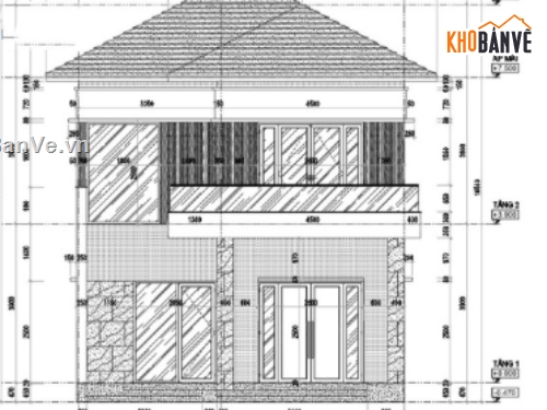 Biệt thự 2 tầng cad,file cad biệt thự 2 tầng,biệt thự 2 tầng cad,cad biệt thự 2 tầng