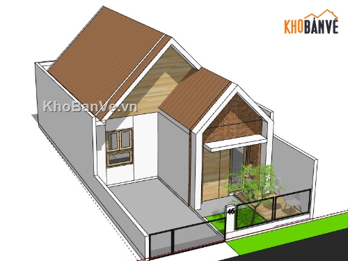 Biệt thự 1 tầng,model su biệt thự 1 tầng,file su biệt thự 1 tầng,biệt thự 1 tầng model su,sketchup biệt thự 1 tầng