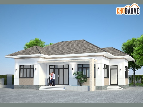 nhà cấp 4,bản vẽ nhà cấp 4,kiến trúc nhà cấp 4