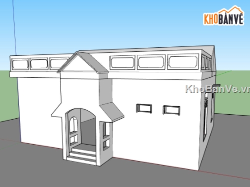 nhà cấp 4,Model su nhà cấp 4,file sketchup nhà cấp 4,mẫu sketchup nhà cấp 4