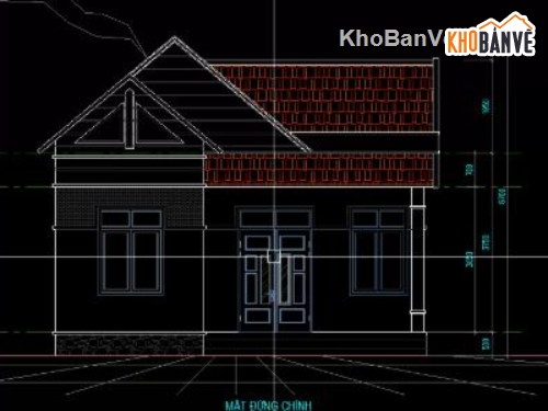 nhà 1 tầng,full bản vẽ nhà 1 tầng,nhà 1 tầng đẹp