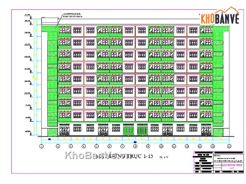 chung cư 9 tầng,cad chung cư 9 tầng,file cad chung cư 9 tầng