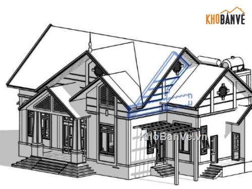 nhà cấp 4,file revit nhà cấp 4,revit nhà cấp 4
