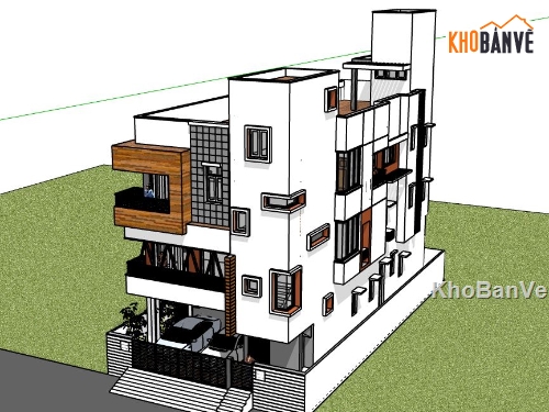 Nhà phố 3 tầng,model su nhà phố 3 tầng,nhà phố 3 tầng sketchup,nhà phố 3 tầng file su,sketchup nhà phố 3 tầng