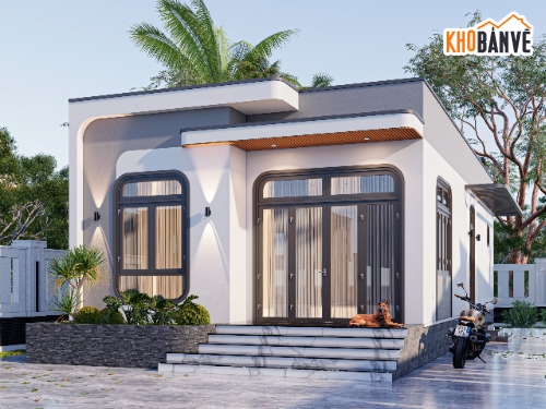 Nhà cấp 4,Nhà cấp 4 mái bằng,Nhà cấp 4 7x16,Nhà cấp 4 ngang 7m,Nhà cấp 4 hiện đại,Nhà cấp 4 đẹp