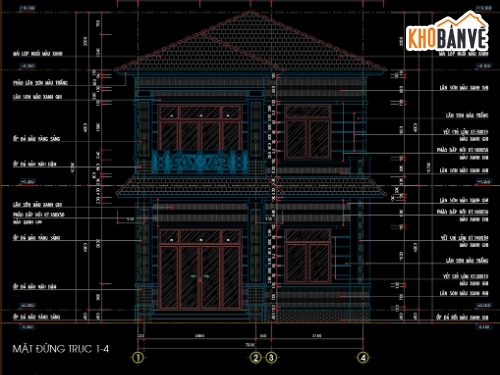 Nhà phố 2 tầng,bản vẽ nhà phố 2 tầng,kiến trúc nhà phố
