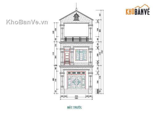 nhà phố 2 tầng 1 tum,cad nhà phố 2 tầng 1 tum,nhà phố 2 tầng 1 tum file cad,bản vẽ nhà phố 2 tầng 1 tum