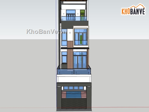 Nhà phố 4 tầng,Nhà 4 tầng đẹp,model su nhà phố 4 tầng,file sketchup nhà phố 4 tầng,nhà phố 4 tầng file su