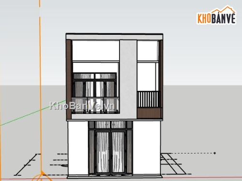 Nhà phố 2 tầng,model su nhà phố 2 tầng,file su nhà phố 2 tầng