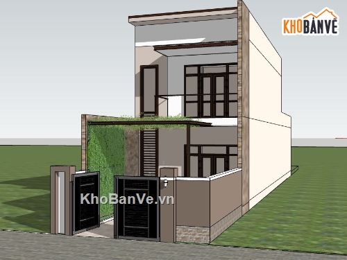 su nhà phố,file sketchup nhà phố,model su nhà phố