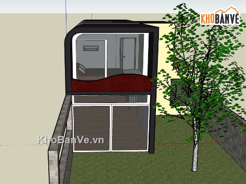 su nhà phố,model su nhà phố,file sketchup nhà phố