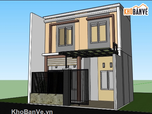 su nhà phố,model su nhà phố,file sketchup nhà phố