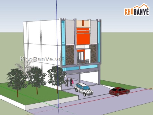 su nhà phố,file sketchup nhà phố,model su nhà phố