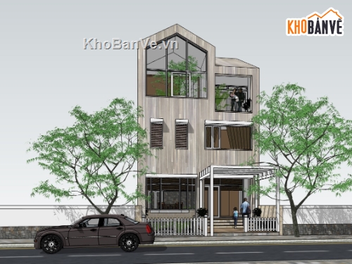 su nhà phố,model su nhà phố,file sketchup nhà phố