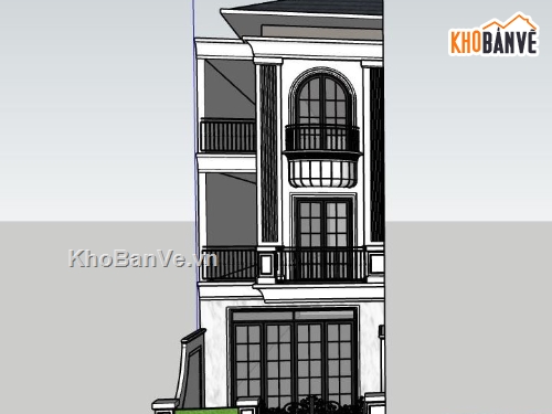 su nhà phố,sketchup biệt thự,model su biệt thự