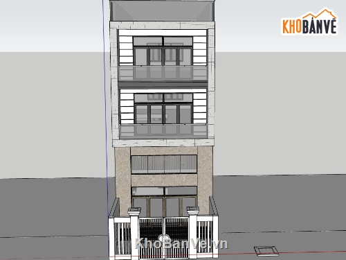 nhà phố 3 tầng,su nhà phố,model su 3 tầng đẹp