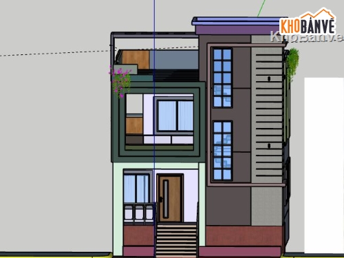 Nhà phố 3 tầng,model su nhà phố 3 tầng,file su nhà phố 3 tầng