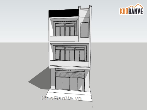 Nhà phố 3 tầng,model su nhà phố 3 tầng,nhà phố 3 tầng file su,sketchup nhà phố 3 tầng,nhà phố 3 tầng sketchup