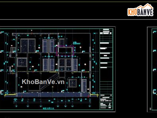 nhà phố 3 tầng,file cad nhà phố 3 tầng,nhà phố 3 tầng cad,cad nhà phố 3 tầng