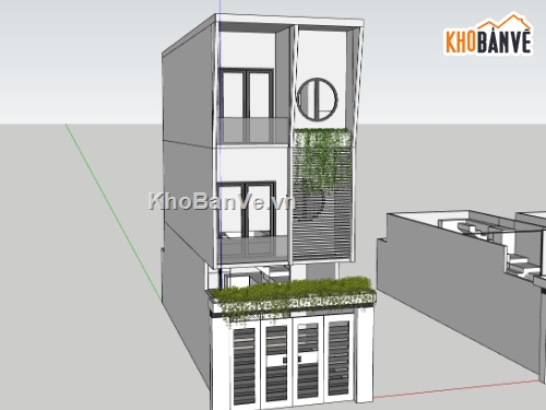 su nhà phố 2 tầng,model su nhà phố,sketchup nhà phố 2 tầng