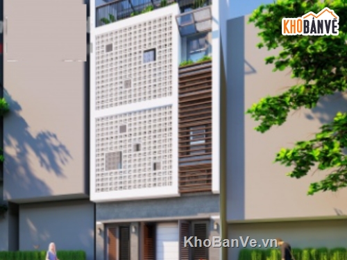 Nhà phố 4 tầng,cad nhà phố 4 tầng,file cad nhà phố 4 tầng