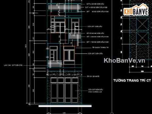 nhà phố 4 tầng,cad nhà phố 4 tầng,nhà phố 4 tầng file cad