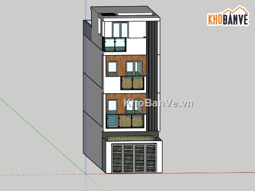 file su nhà phố,file sketchup nhà phố,su nhà phố