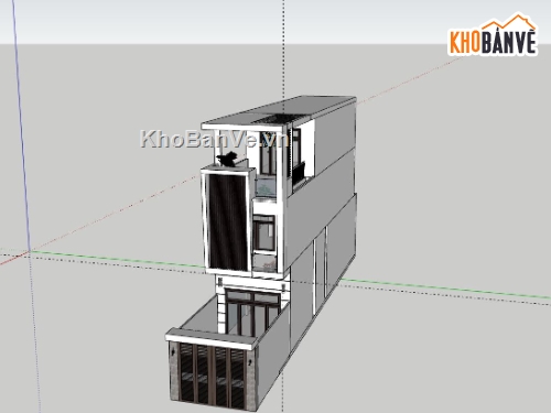 nhà phố 3 tầng,phối cảnh nhà phố,mẫu nhà phố hiện