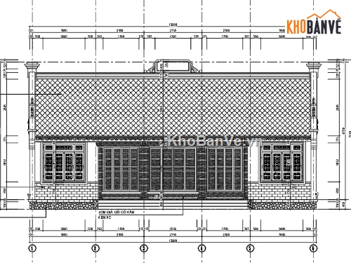 Nhà thờ họ 5 gian KT8x16m,nhà thờ họ,nhà thờ đẹp,nhà thờ họ có phòng ngủ,nhà thờ 5 gian,bản vẽ nhà thờ