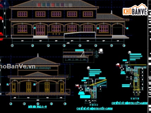 file cad nhà văn hóa,nhà văn hóa file cad,Nhà văn hóa Autocad