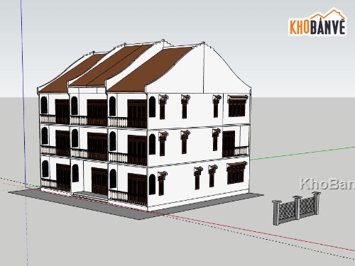 Biệt thự 3 tầng,model su biệt thự 3 tầng,file su biệt thự 3 tầng