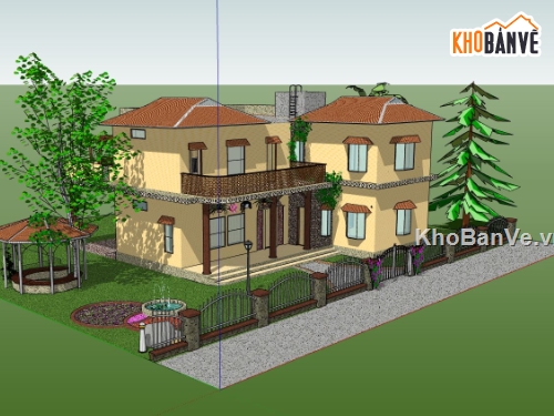 biệt thự đẹp 2,biệt thự 2 tầng,biệt thự đẹp 2 tầng