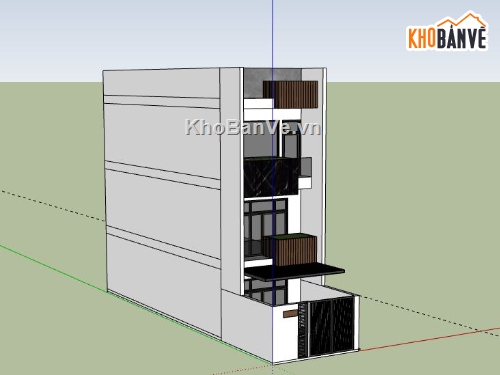 Nhà phố 3 tầng,Model su nhà phố,nhà phố