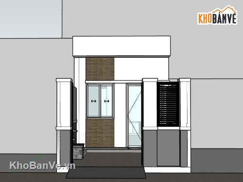nhà cấp 4,model su nhà cấp 4,sketchup nhà cấp 4