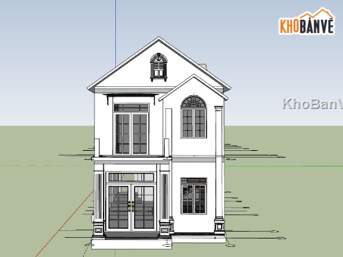 Nhà 2 tầng,Model su nhà 2 tầng,file su nhà phố 2 tầng