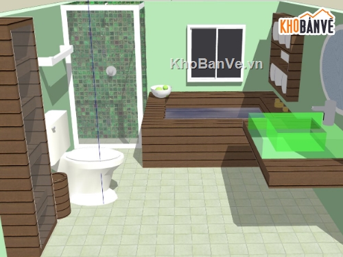 model su nội thất phòng tắm,sketchup nội thất phòng tắm,mẫu phòng tắm