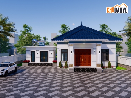 nhà vườn,nhà mái nhật,sketchup