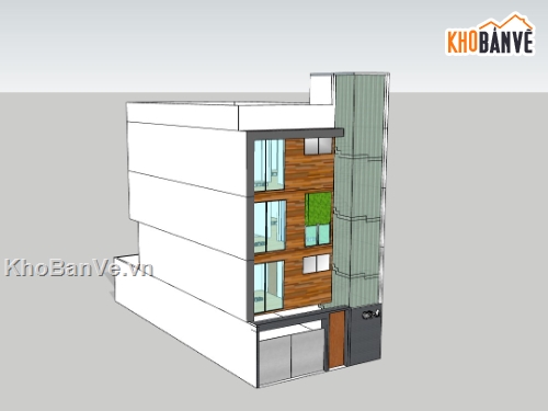 nhà 4 tầng,su nhà phố,sketchup nhà phố,su nhà phố 4 tầng,sketchup nhà phố 4 tầng