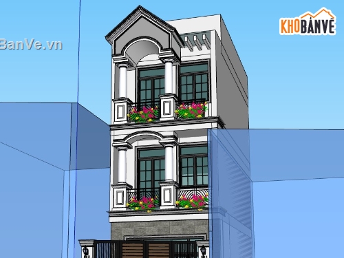 nhà phố 3 tầng,su nhà phố,model su nhà phố
