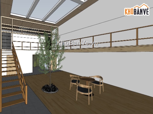 sân thượng,sketchup sân thượng,su sân thượng,model su sân thượng