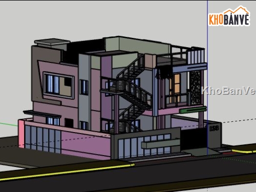 Biệt thự 3 tầng,model su biệt thự 3 tầng,file su biệt thự 3 tầng