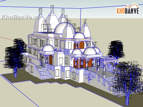 cung điện file su,model su cung điện,file su cung điện,file sketchup cung điện,model sketchup cung điện