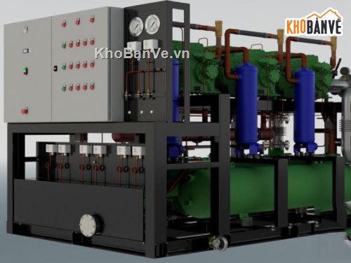 máy lạnh 3d,Thiết kế,hệ thống máy nén lạnh