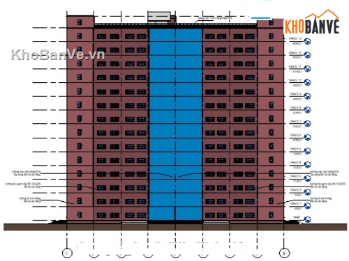 đồ án kiến trúc chung cư,revit kiến trúc chung cư,chung cư 14 tầng,thiết kế chung cư,chung cư 45x60m,kiến trúc chung cư